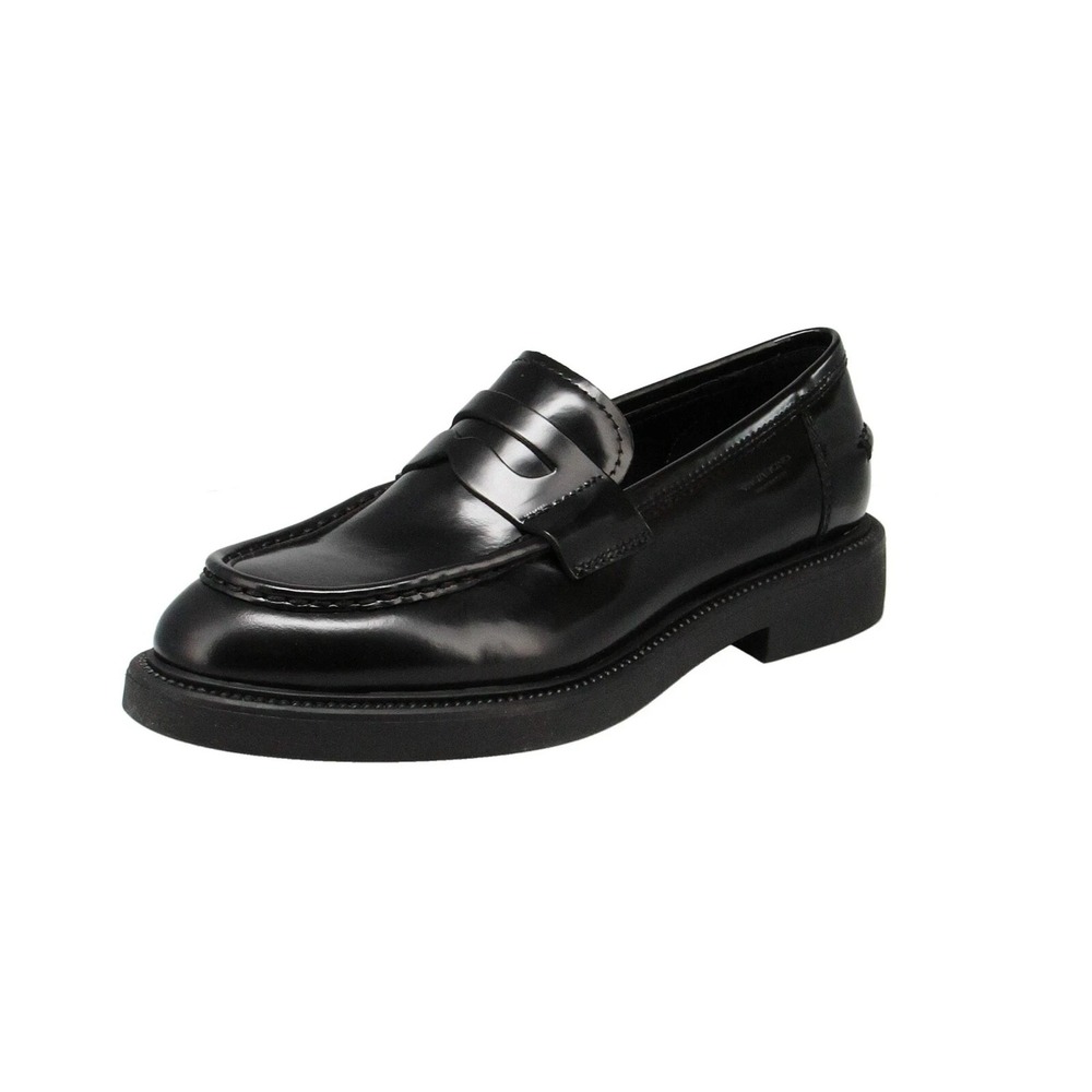 Vagabond Shoemakers Alex Polished Leather Penny Loafer Womens 9 Black